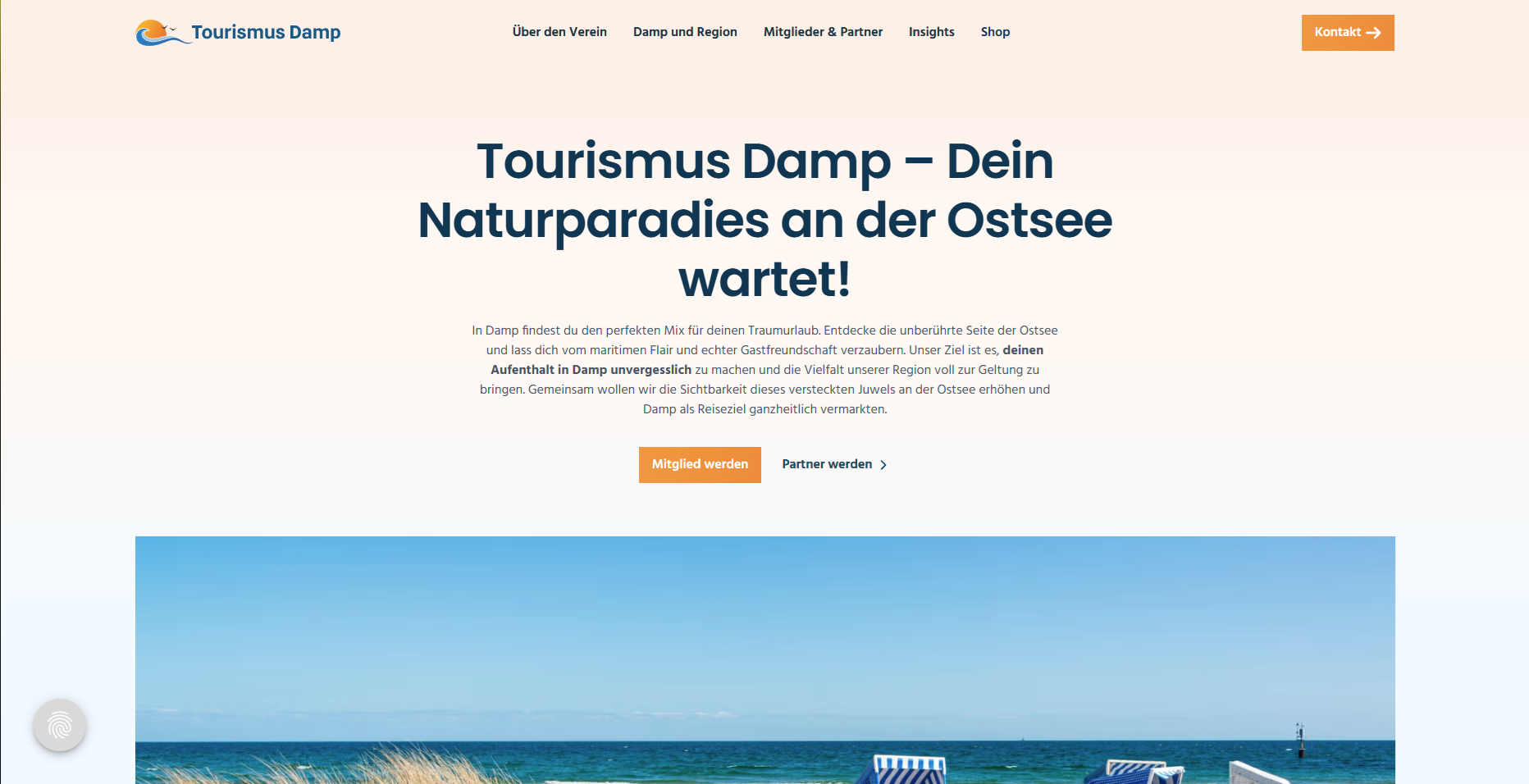 Tourismus Damp Website